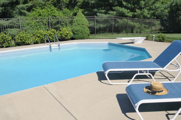 Poolside Concrete Installation in Forney