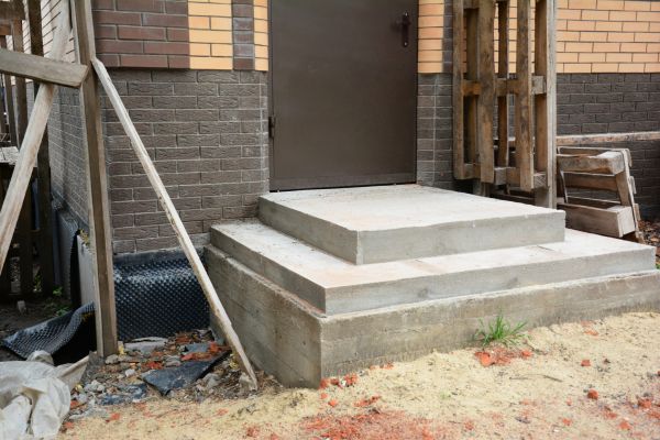 Cement Steps Construction in Forney